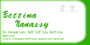 bettina nanassy business card